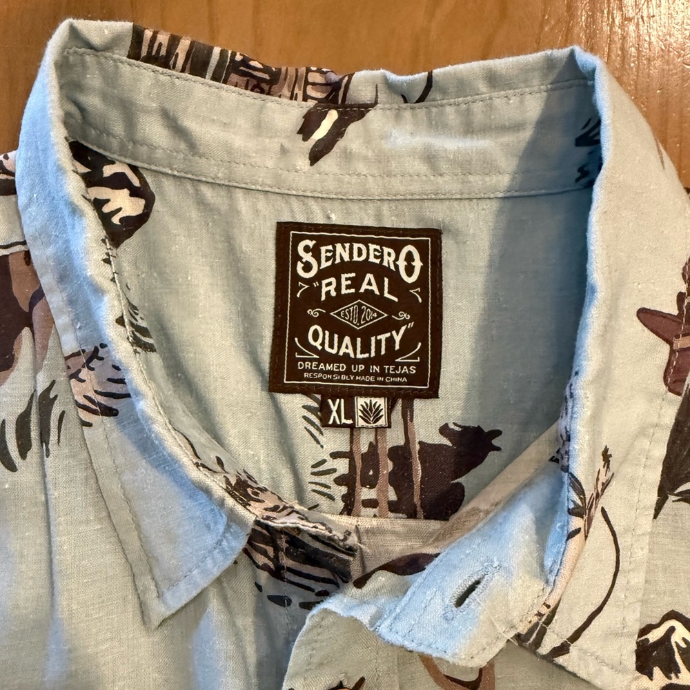 Lot of 2 Men’s Short Sleeve Button Down Western Shirts XL Sendero Pendleton - Picture 4 of 10
